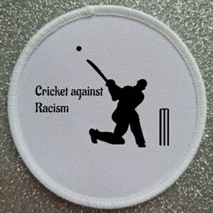 3 Inch Cricket Tegen Racisme sublimatie patch badge