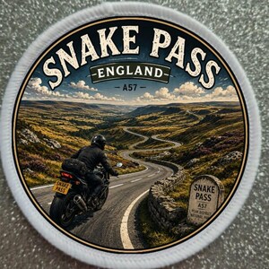 3 inch Snake Pass Biker Motorbike  patch badge