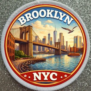 3 Inch Brooklyn New York City NYC sublimation patch badge