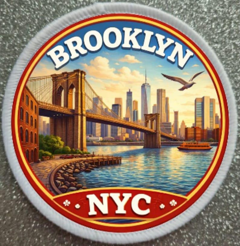 Écusson à sublimation Brooklyn New York City NYC 3 pouces image 1