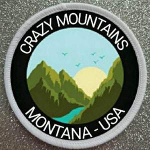 3 inch Crazy Mountains Montana USA patch badge