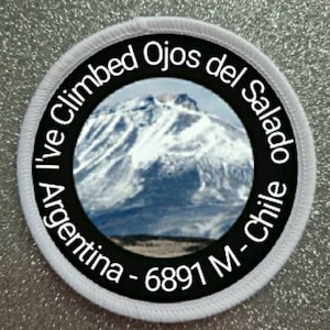 3 inch Ojos Del Salado Argentina Chile patch badge
