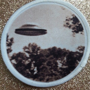 7,5 cm berömd UFO-bild-patch