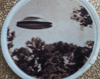 7,5 cm berömd UFO-bild-patch