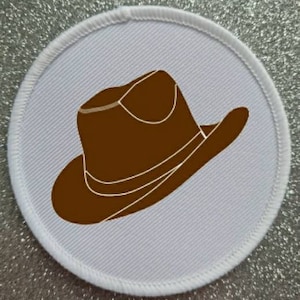 Insignia del parche de sublimación Cowboy Hat de 3 pulgadas