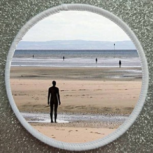 3 inch The Iron Men of Crosby Beach Liverpool Patch Badge
