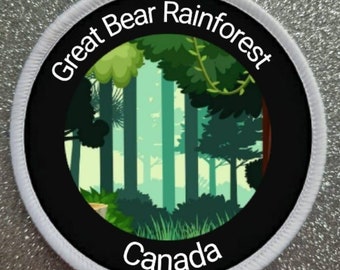 3 inch Great Bear Rainforest Canada patch badge