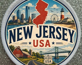 3 Inch New Jersey USA America Patch Badge