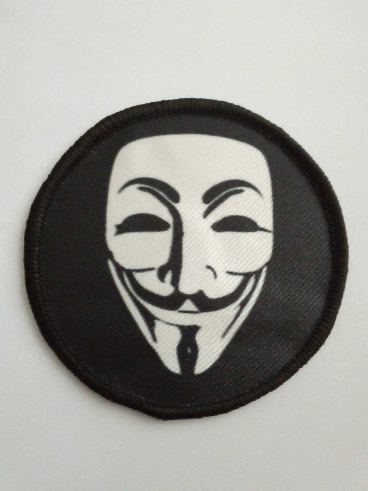 gepatcht Wappen Anonymous Maske Heißklebend Patch dekorativ 