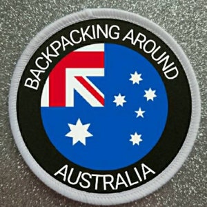 3 inch backpacken rond Australië Patch Badge