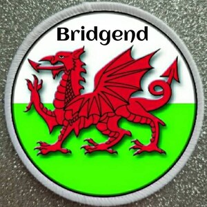 3 Inch Bridgend Wales Patch Badge