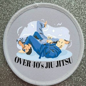 3 inch Over 40s BJJ Jiu Jitsu Patch Badge