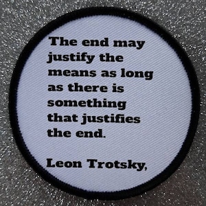 3 Inch Leon Trotsky Philosophy Quote - Patch Badge.