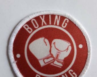 Boxing Boxer Gloves (Badge) 8cm Patch