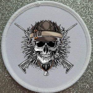 3 inch Military Skull patch badge