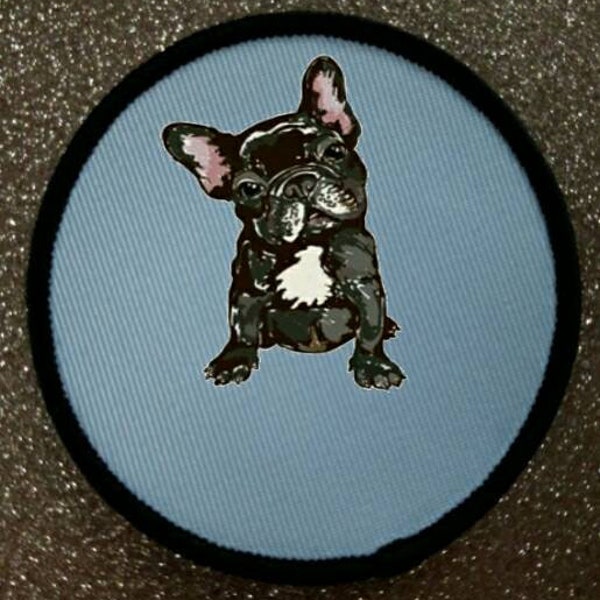 3 inch Frenchie French Bulldog Patch Badge