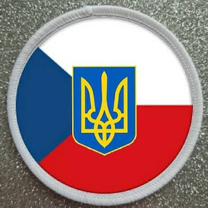 3 Inch Czech Ukraine Solidarity Patch Badge Made in the UK