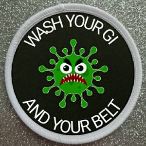 3 inch Wash Your Gi and Belt Martial Arts patch badge