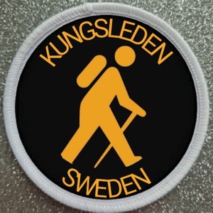 3 inch Kungsleden Sweden Walking Hiking patch badge