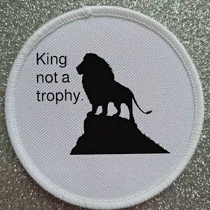 3 Inch Anti Trophy Hunting sublimation patch badge.