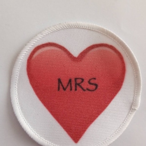 Badge patch da 3 pollici Mrs Heart