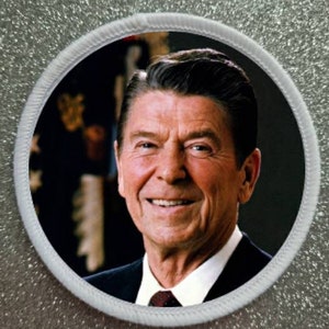 3 inch Ronald Reagan patch badge