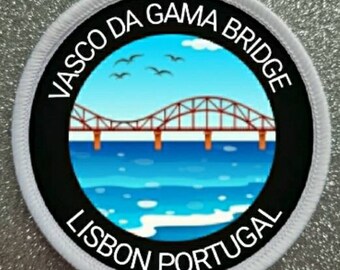 3 inch Vasco Da Gama Bridge Lisbon Portugal patch badge