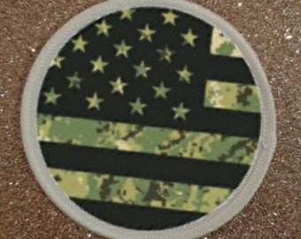 USA Camo Military Style 3 inch Patch Badge