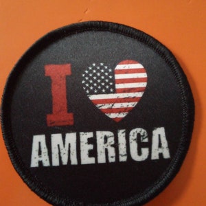 I Love America US USA Classic (Badge) 8cm Patch Badge