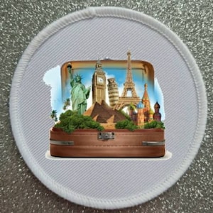 3 inch Travel World Landmarks patch badge
