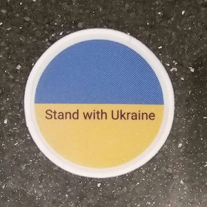 Stand With Ukraine 3 Inch Patch Badge - Made in the UK