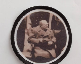 Winston Churchill Never Surrender WW2 3 inch Patch Badge