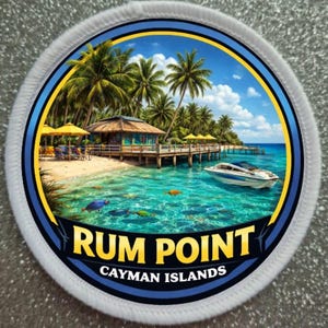 3 Inch Rum Point Cayman Islands Patch Badge