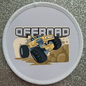 3 Inch Monster Truck Sublimation Patch Badge