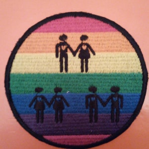 LGBT Lesbian Gay Bisexual Transgender Support Awareness Embroidery (Badge) 8cm Patch
