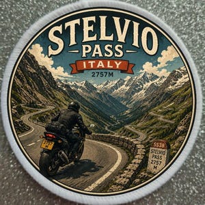 3 Zoll Stelvio Pass Italien Aufnäher