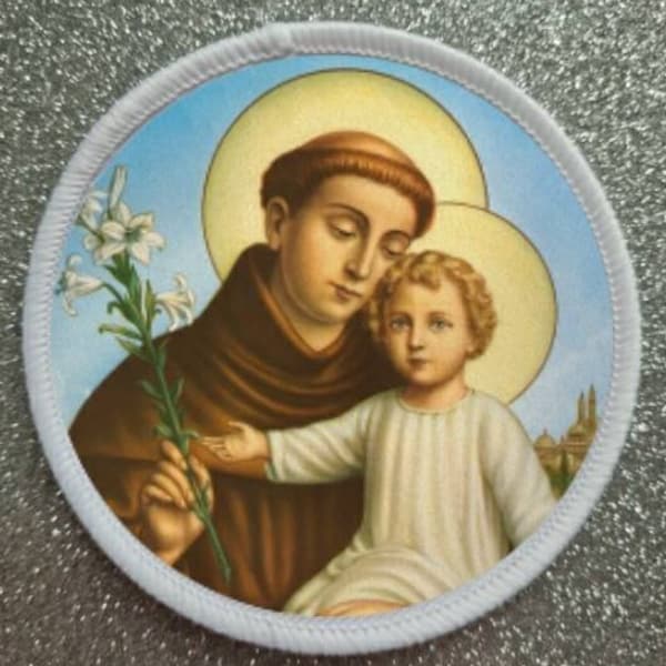 3 inch St Anthony of Padua patch badge