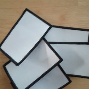 5 X blanco sublimatie 3 inch patch-badges
