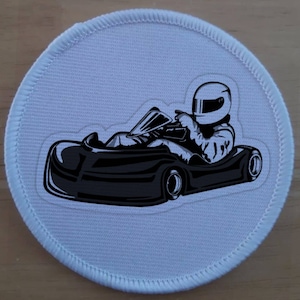 3 inch Go Kart Karting Iron or Sew on Patch Badge