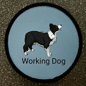 3 inch Working Dog Border Collie Patch Badge