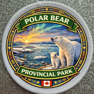 3 inch Polar Bear Provincial Park Canada patch badge