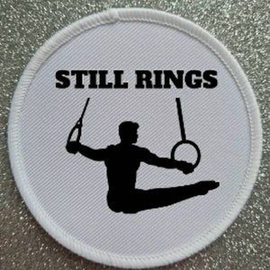 3 Inch Gymnastics Still Rings Patch Badge