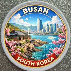 3 inch Busan South Korea patch badge