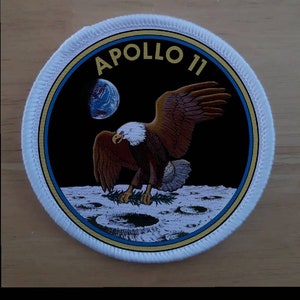 3 inch Apollo 11 Mission Iron or Sew on Patch Badge