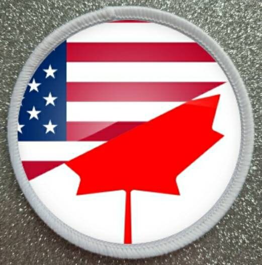 Half American Half Canadian Flag Sticker Decal - Vinyl, Easy Apply, Patriotic Graphic 7 thumbnail image
