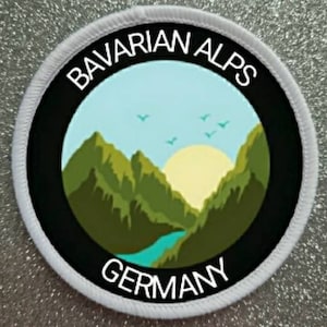 3 inch Bavarian Alps Germany patch badge