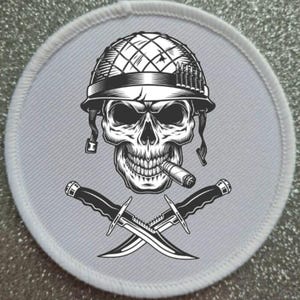 3 inch Military Skull patch badge