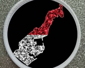 3 Inch Monaco Flag sublimation patch badge.