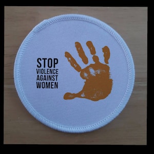 Distintivo patch Stop Violence Against Woman da 3 pollici