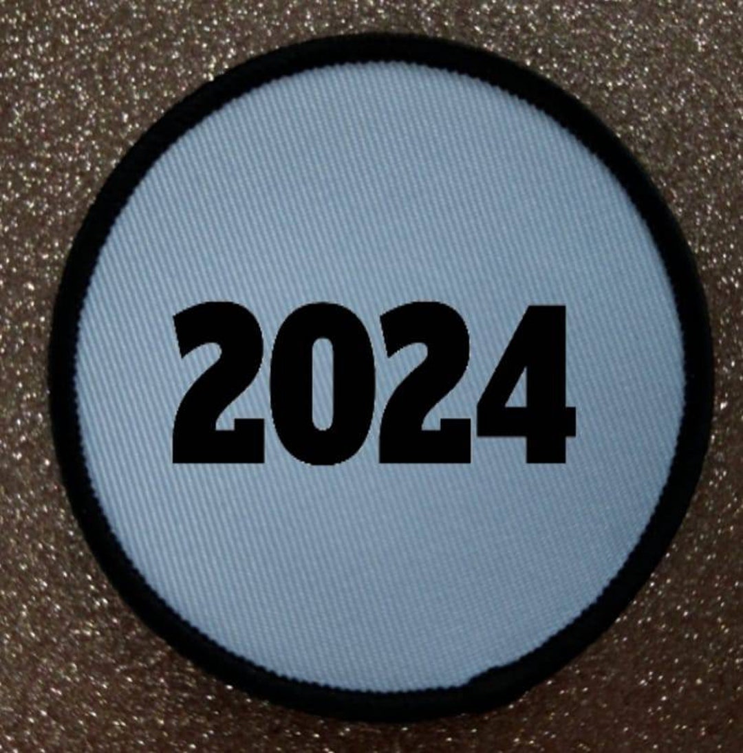 3 Inch Year 2024 Iron or Sew on Sublimation Patch Badge - Etsy